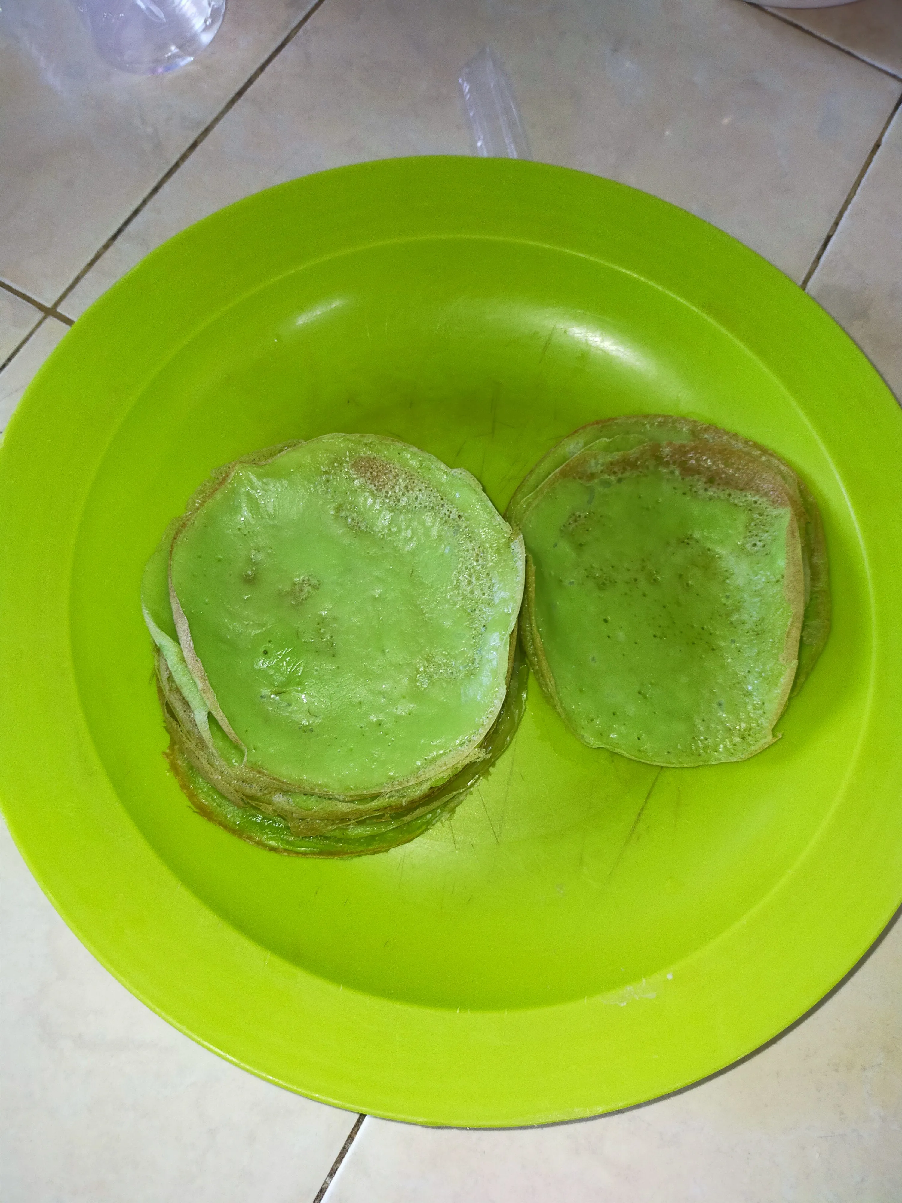 Step 6 Dadar Gulung Pandan Isi Mie