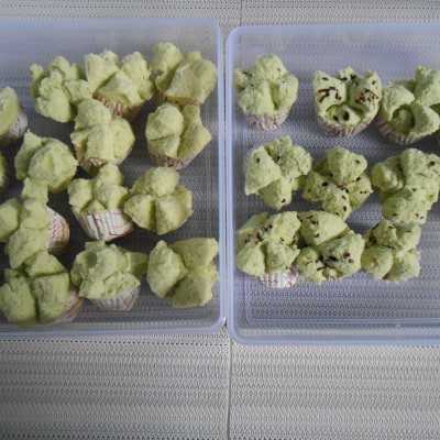 Step 7 Bolu Kukus Pandan dan Daun Suji #HijauEkstraPoin