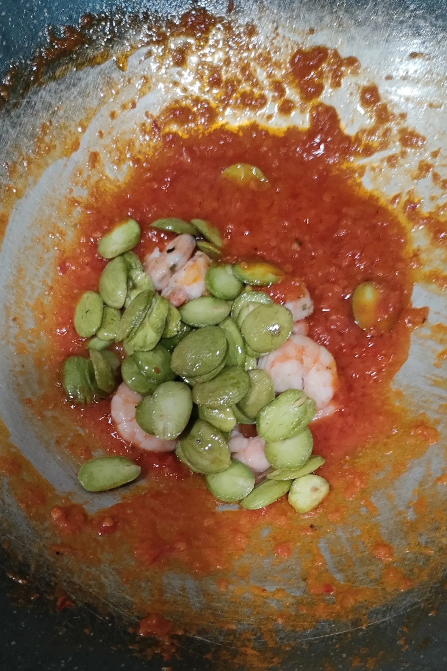 Step 4 Balado Udang Petai