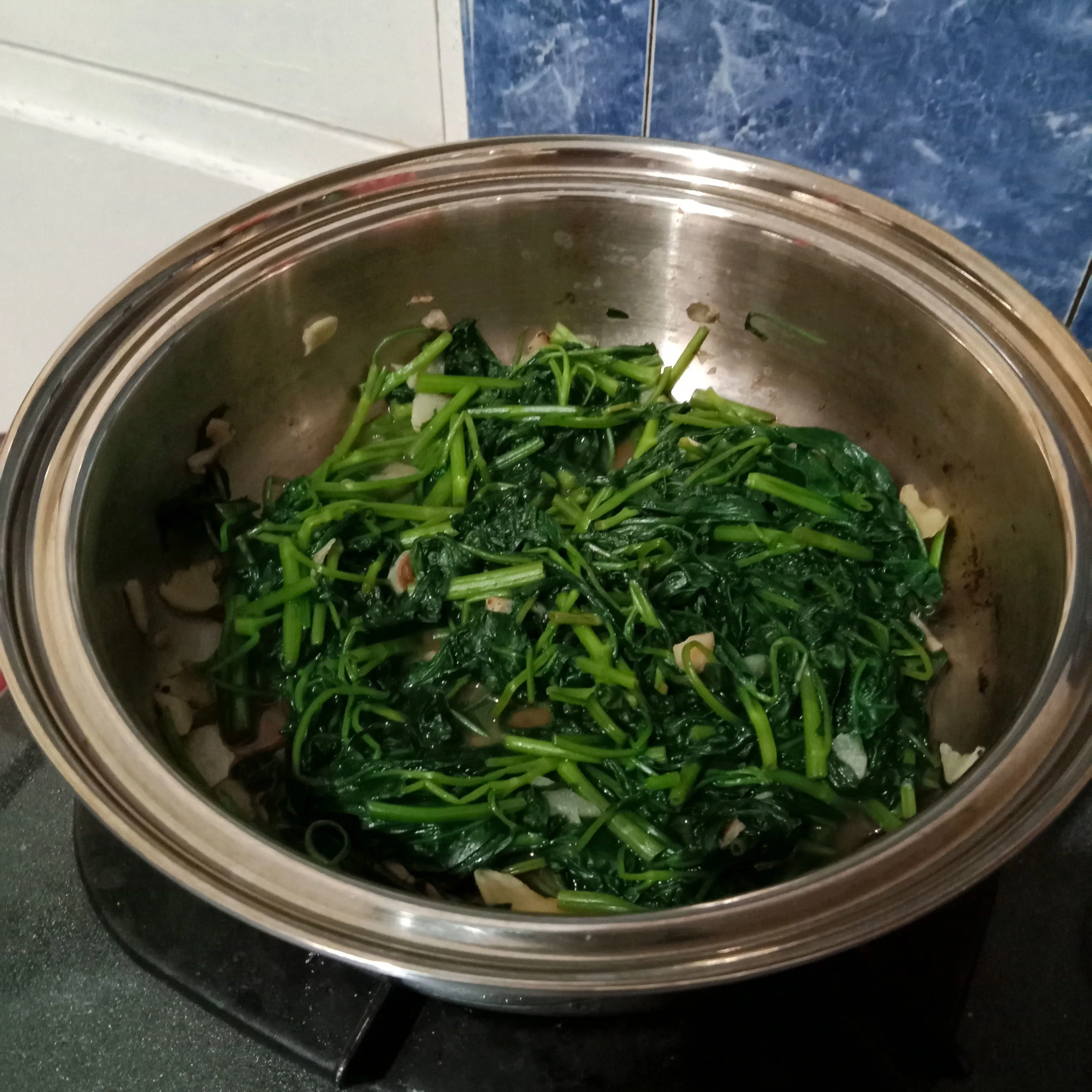 Step 4 Kangkung Tumis Bumbu Ebi