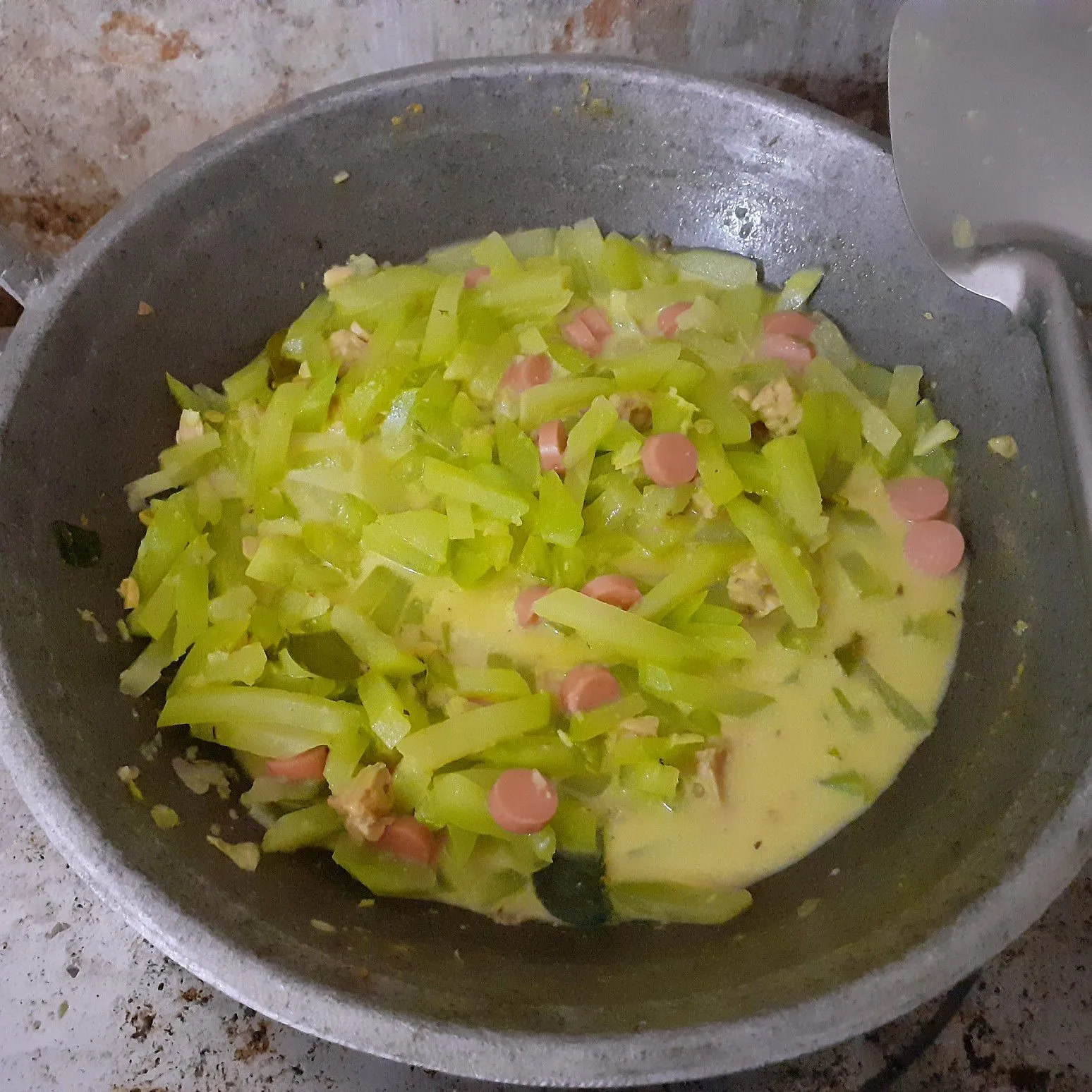 Step 8 Lodeh Labu Siam Tempe Sosis