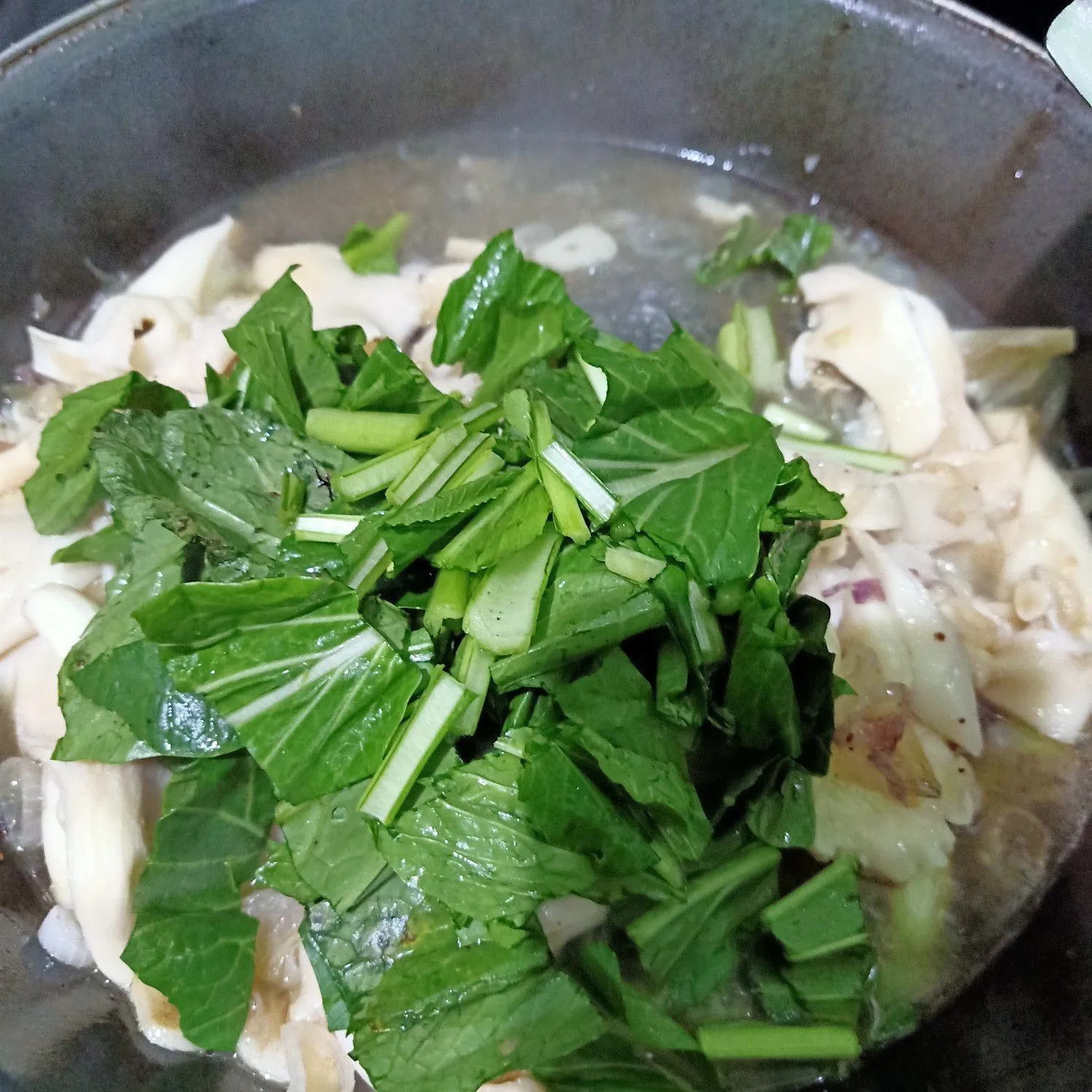 Step 9 Oseng Sosin Jamur Putih