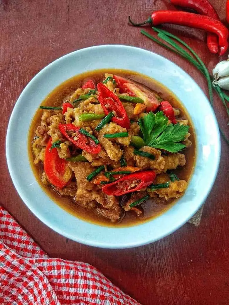 Semur Pedas Jamur Tiram Krispi
