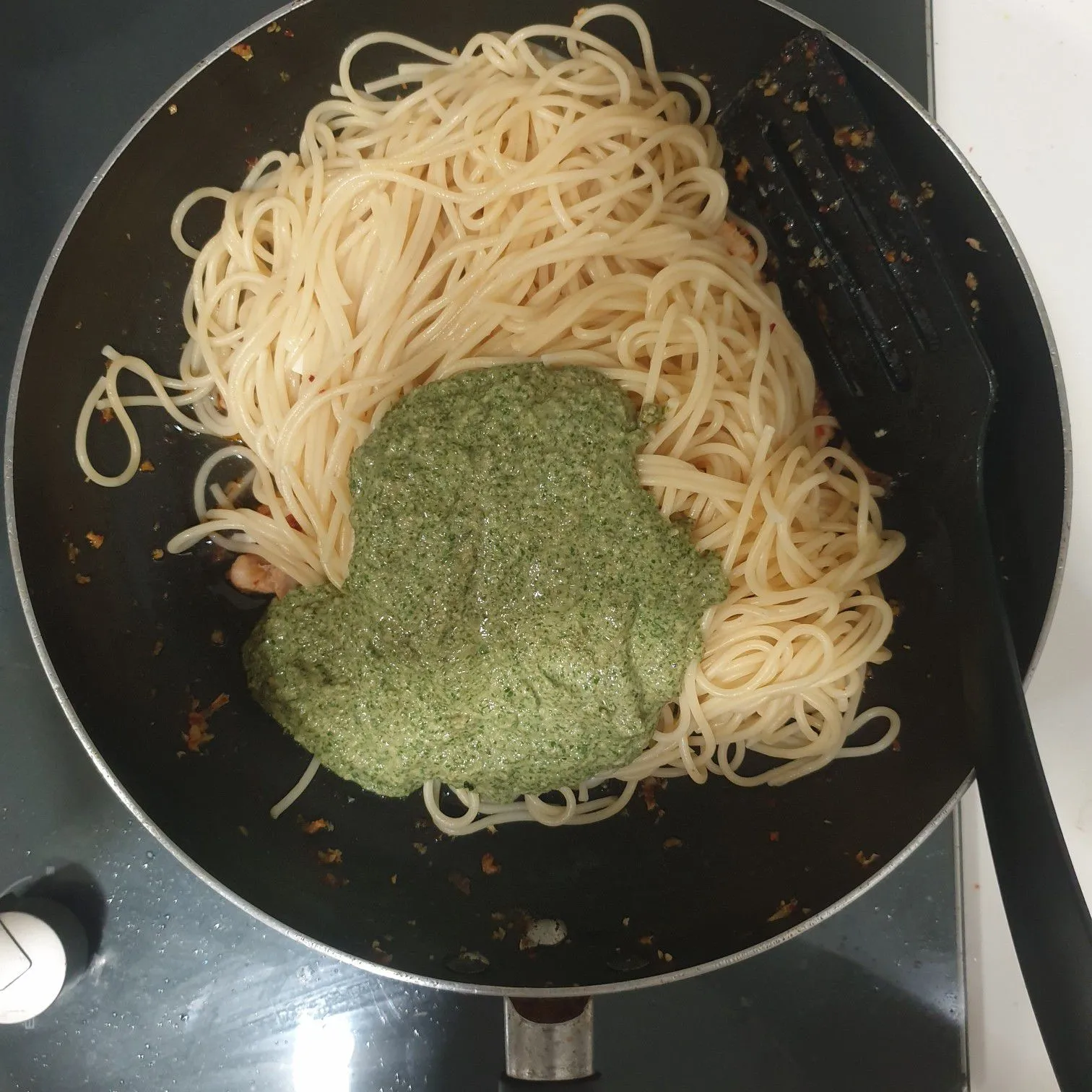 Step 5 Chicken Pesto Spaghetti
