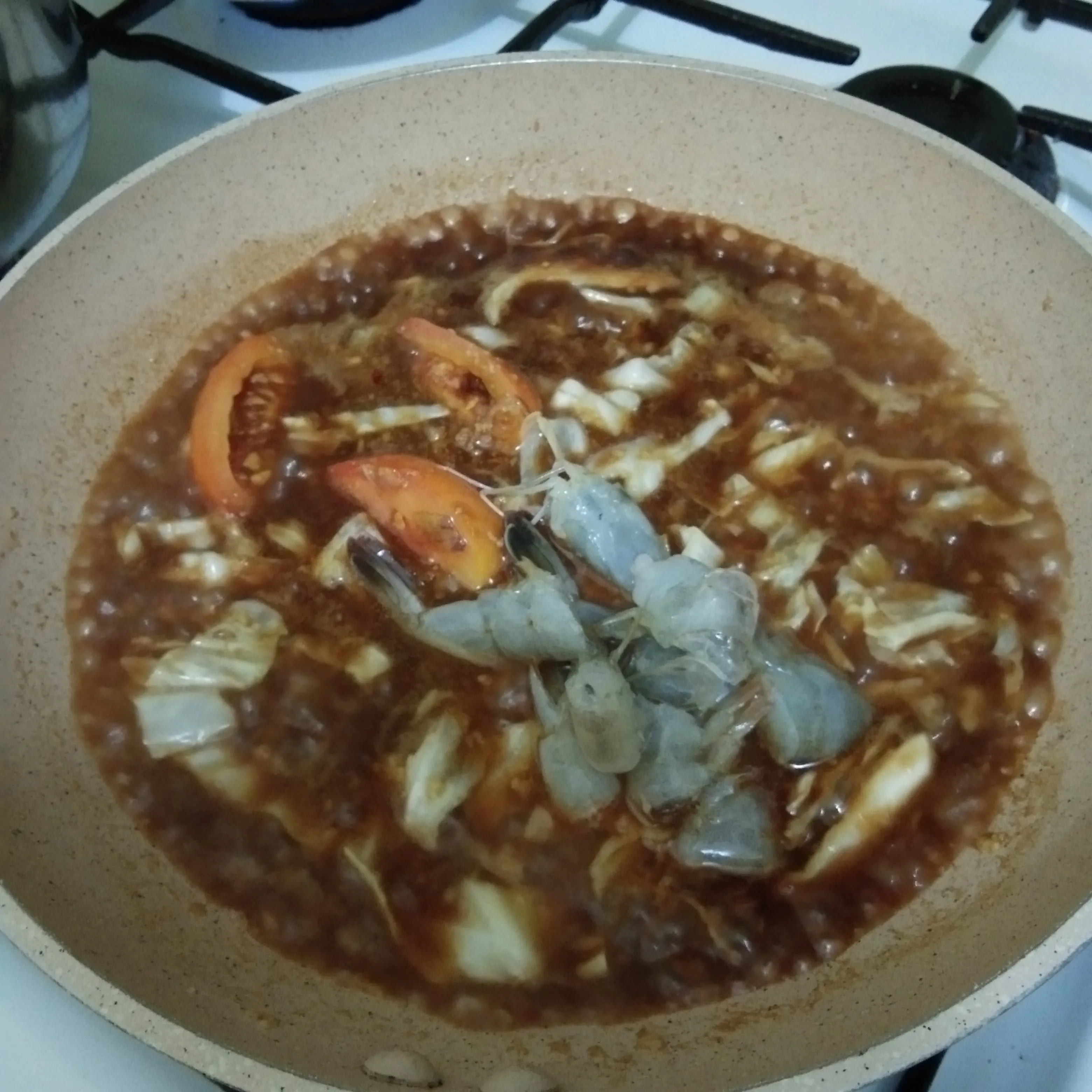 Step 4 Spaghetti Goreng Udang