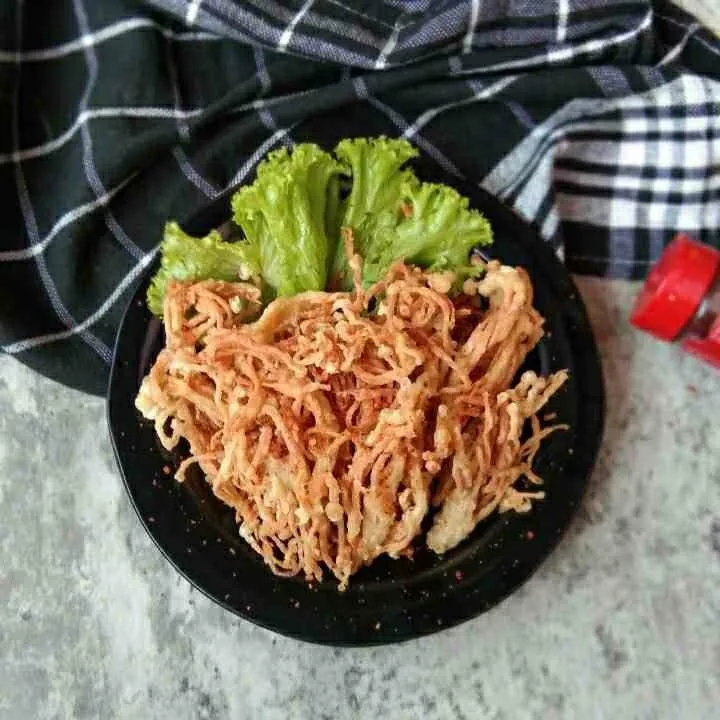 Jamur Enoki Crispy Pedas