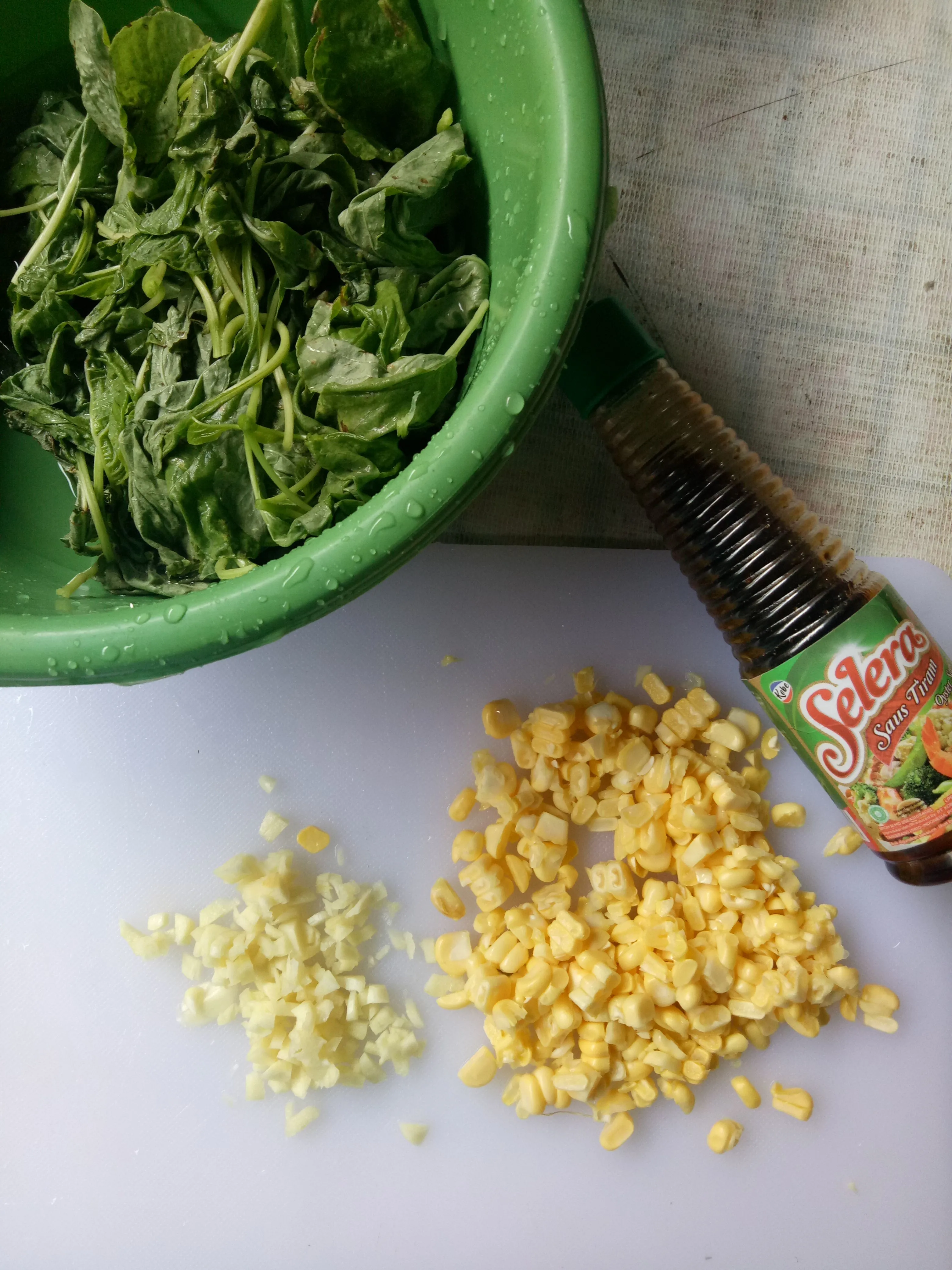 Step 1 Sayur Bayam Saos Tiram