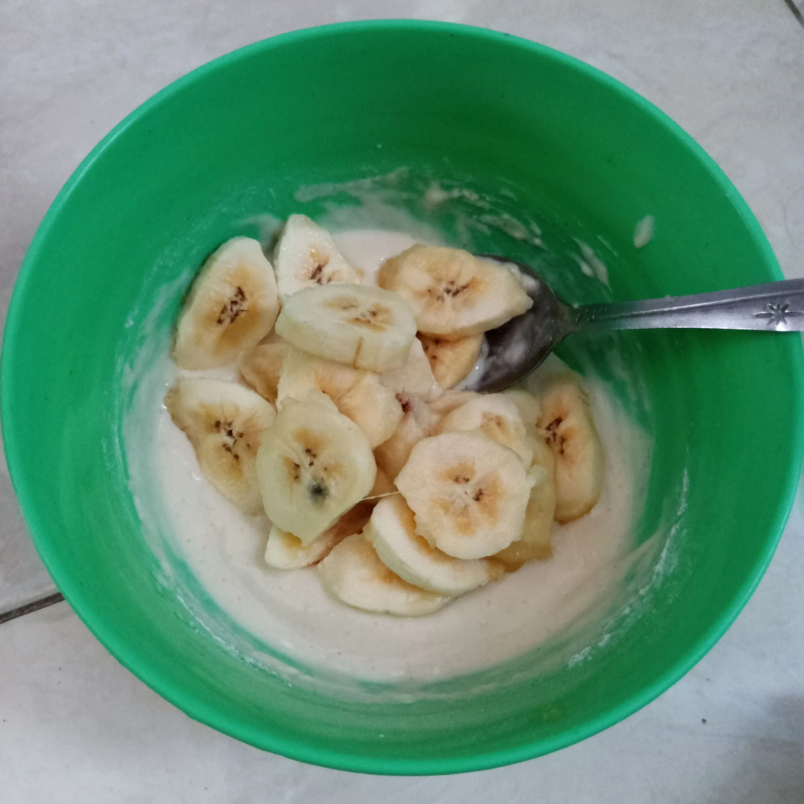 Step 3 Pisang Kukus Mozarella