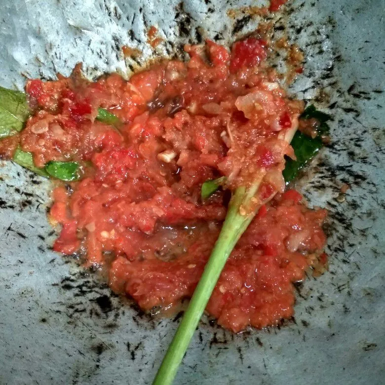 Step 3 Balado Udang Terong Telur