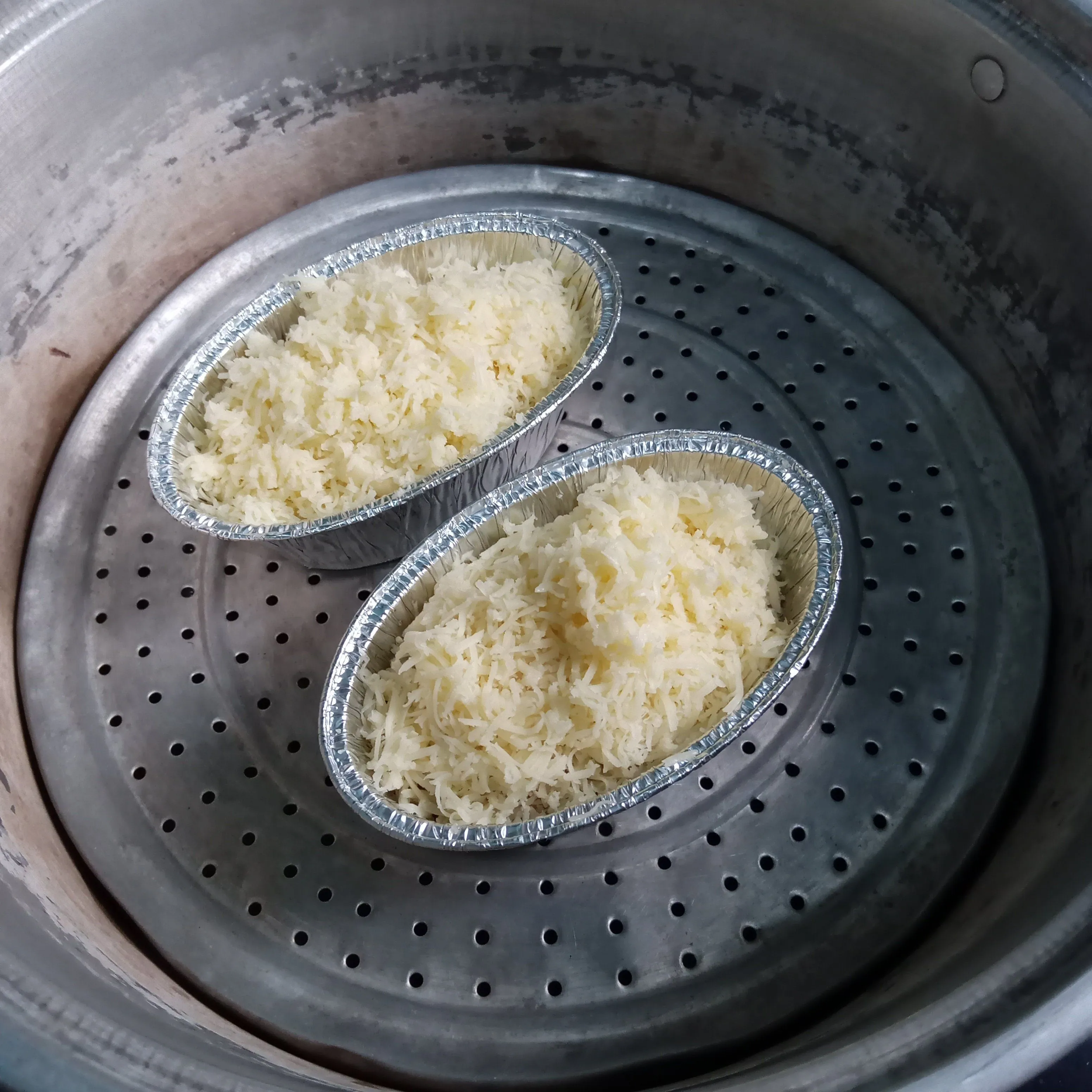 Step 6 Pisang Kukus Mozarella
