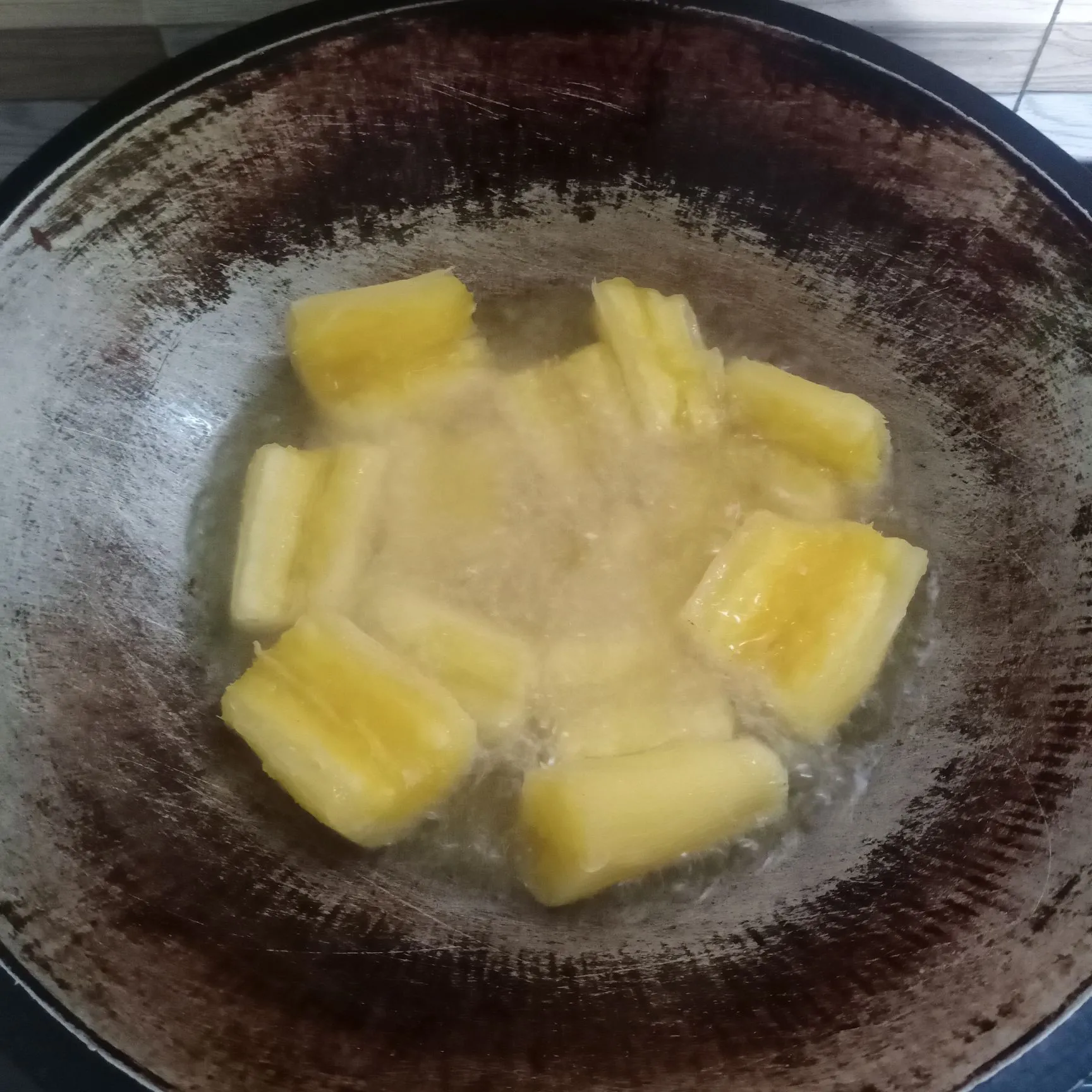 Step 4 Singkong Goreng Keju