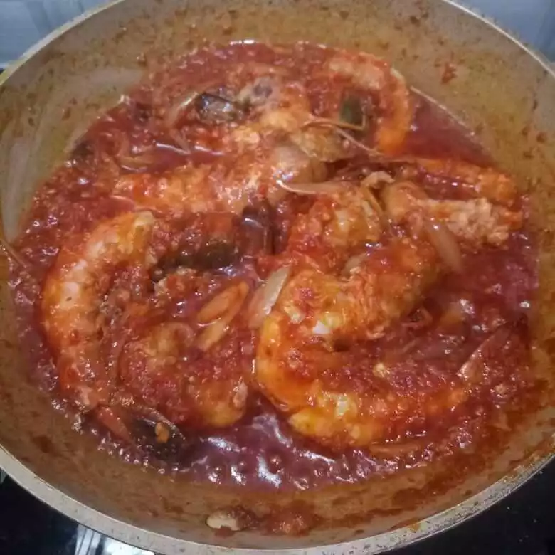 Step 5 Udang Sambal Merah