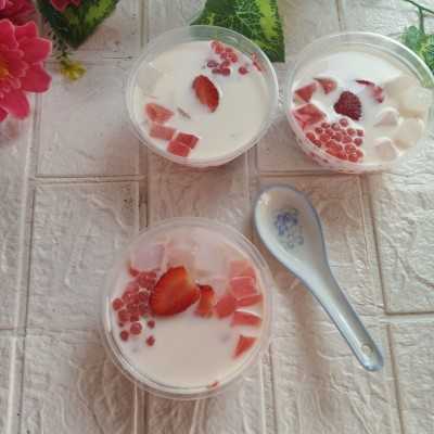 Step 9 Strawberry Milky Sago