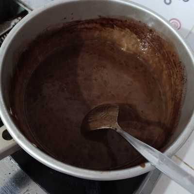 Step 2 Puding Coklat Ganache