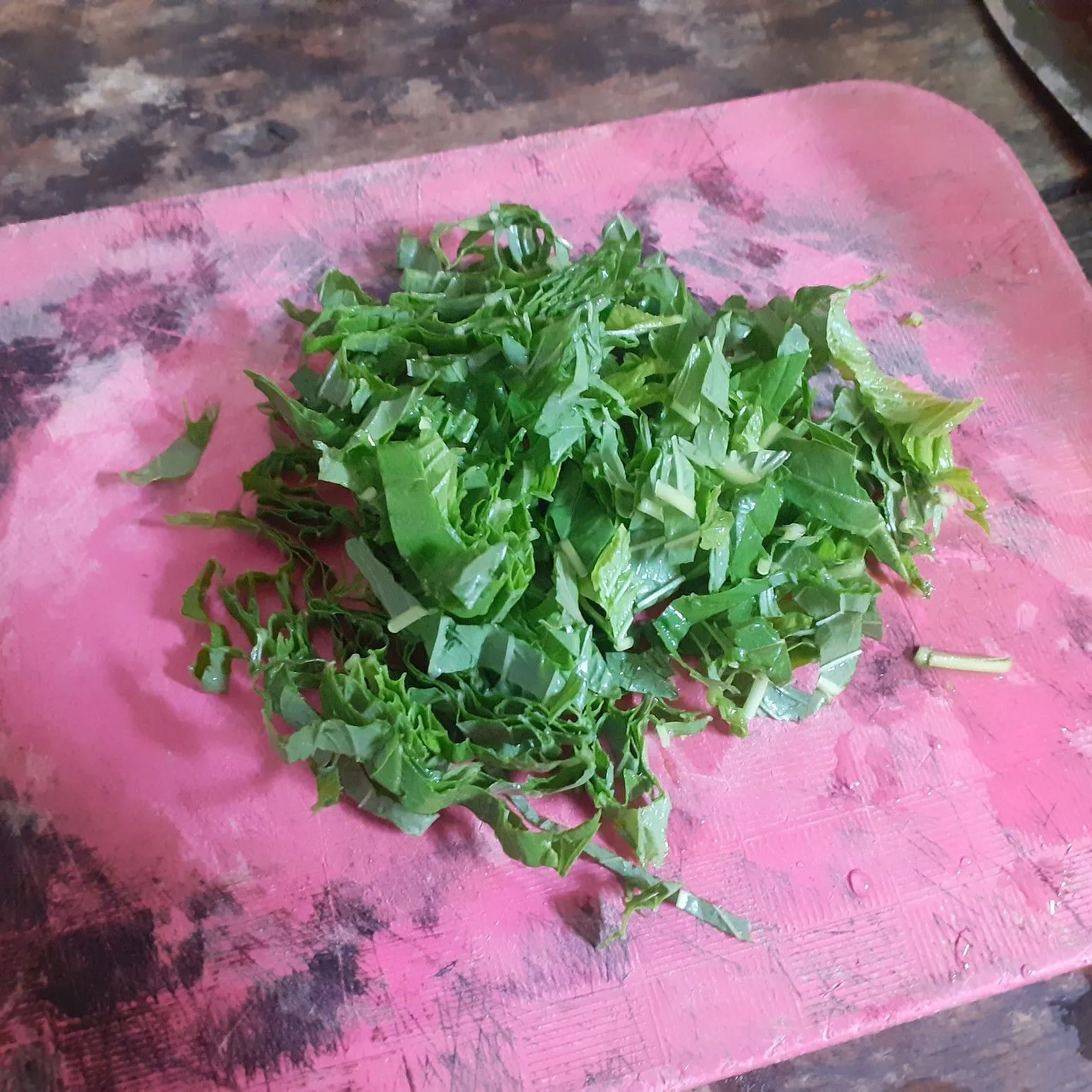 Step 2 Omelet Bayam