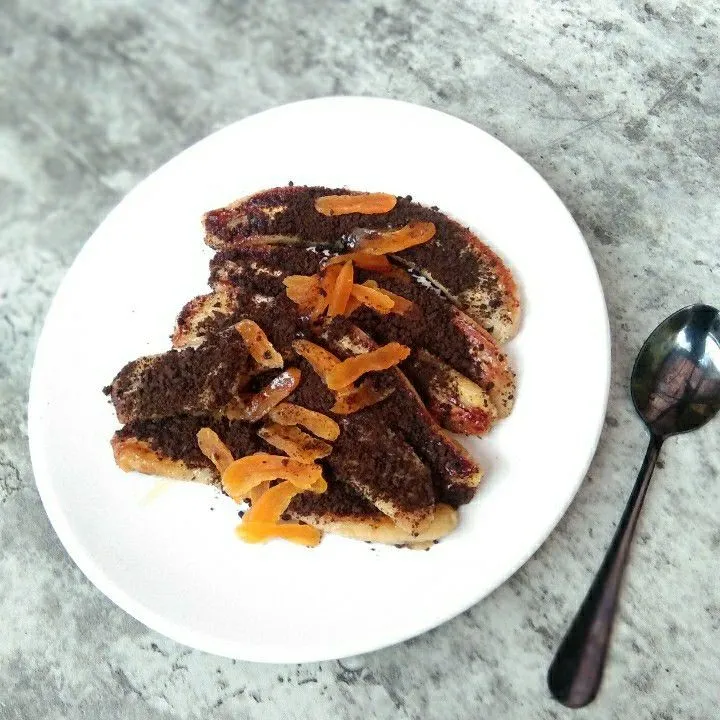 Step 7 Pisang Panggang Oreo Apricot