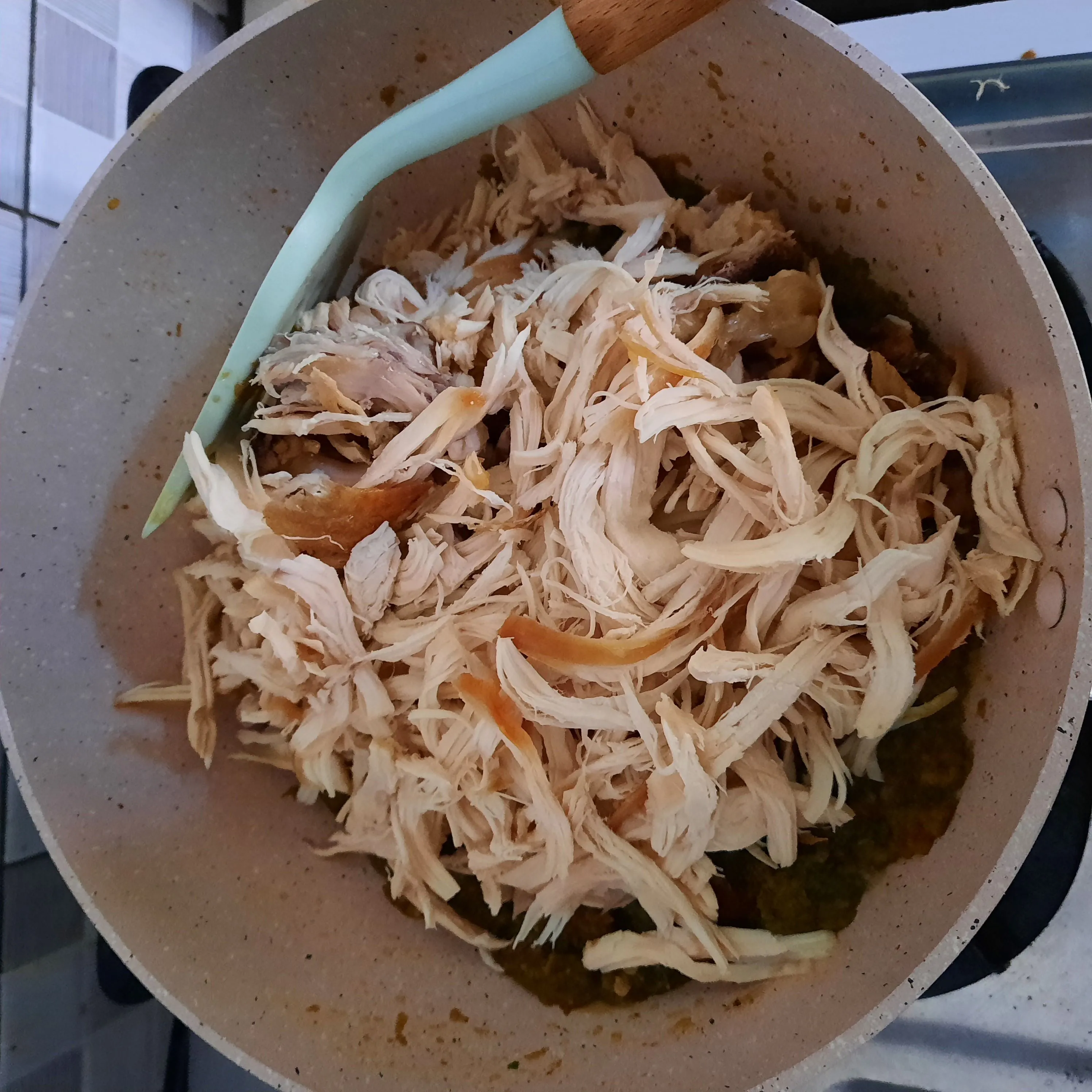 Step 6 Ayam Suwir Cabai Hijau