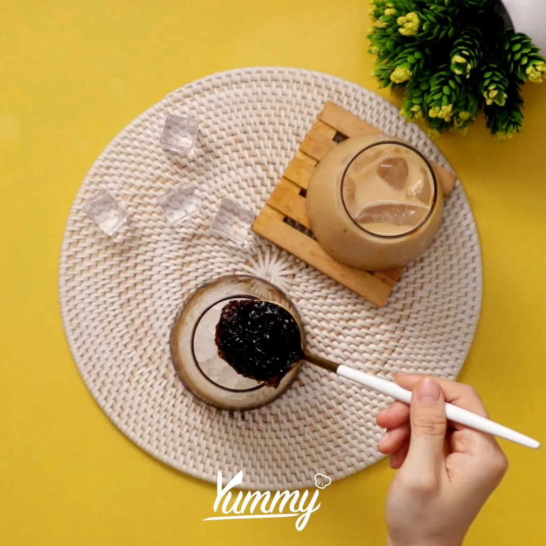 Step 4 Cincau Milk Tea Gula Aren