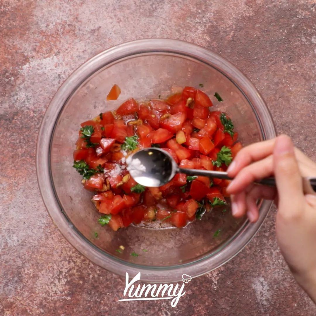 Step 4 Simple Tomato Bruschetta