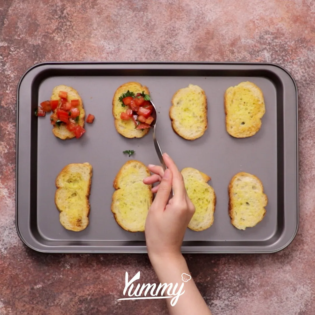 Step 5 Simple Tomato Bruschetta