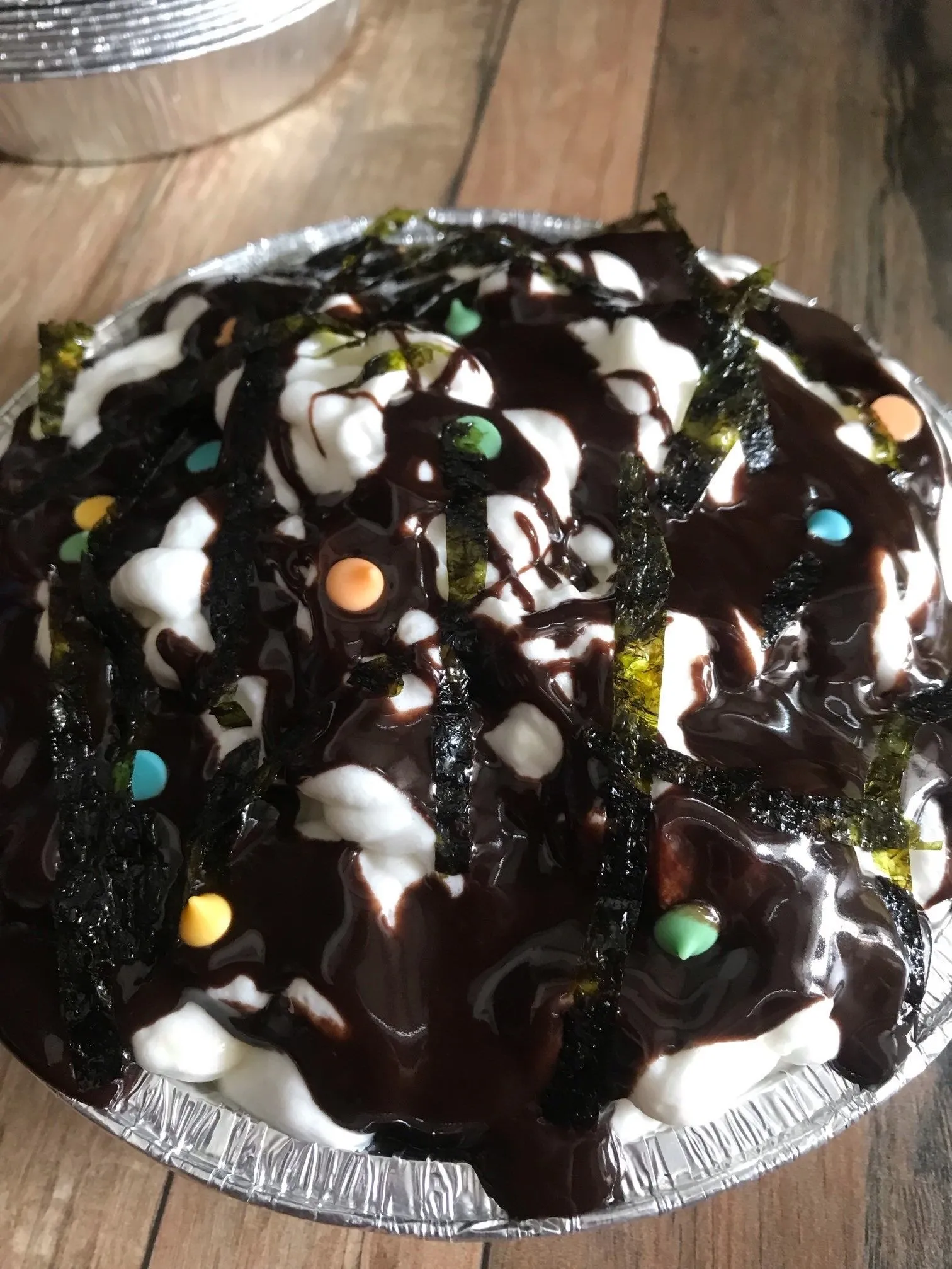 Step 8 Nori Cheese Brownies #NoriEkstraPoin