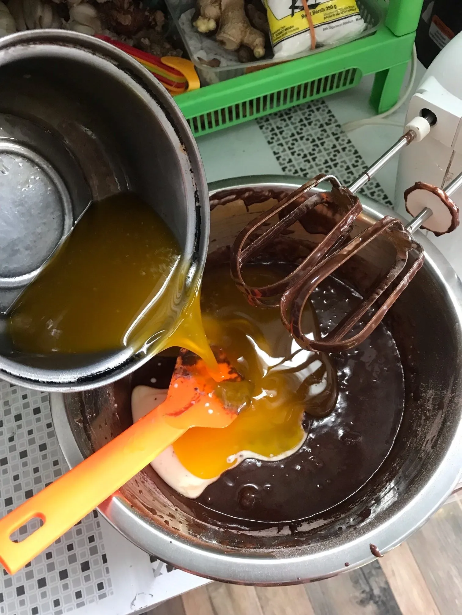 Step 2 Nori Cheese Brownies #NoriEkstraPoin