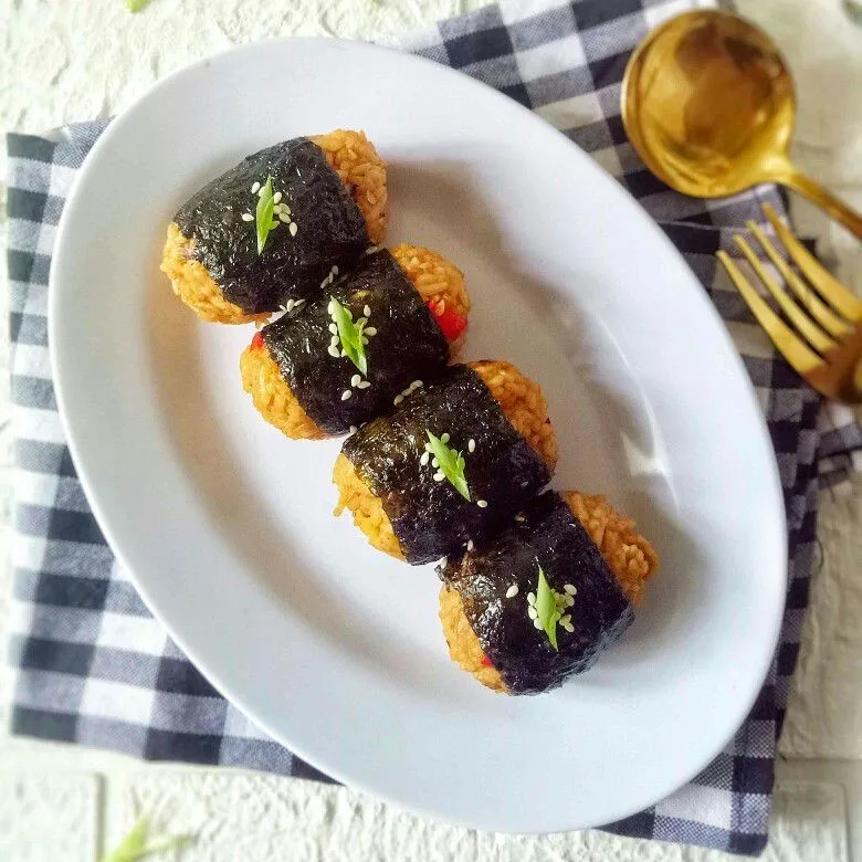 Onigiri Nasgor Sate Ayam #NoriEkstraPoint