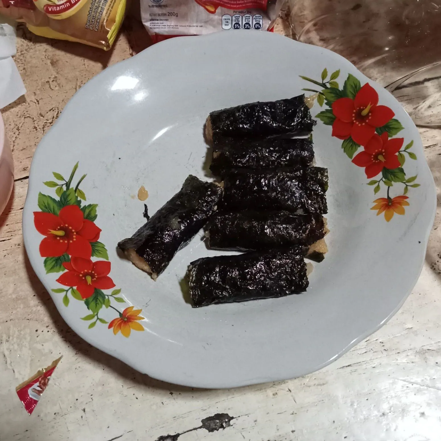 Step 3 Ayam Gulung Nori Oatmeal