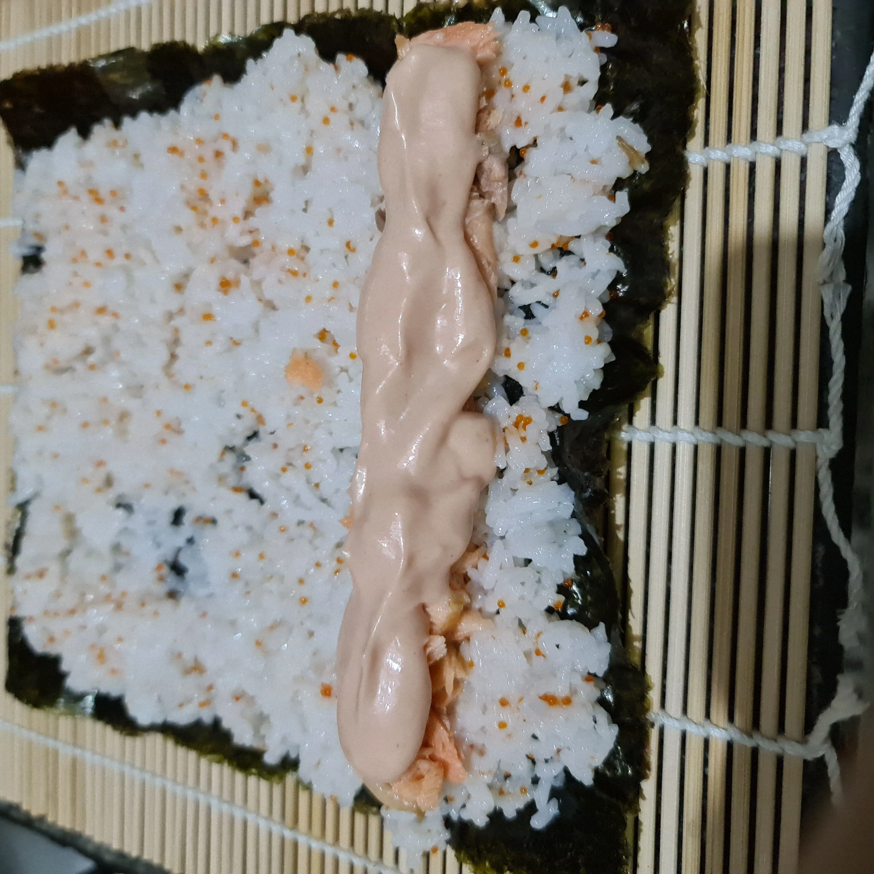 Step 6 Sushi Tobiko Salmon 