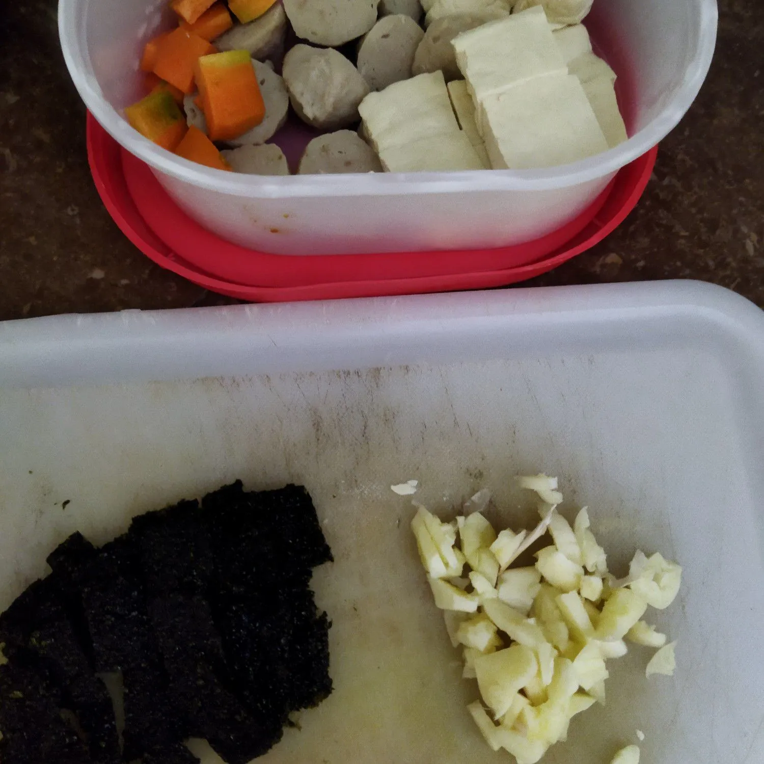 Step 1 Sop Tahu Nori