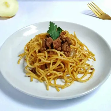 Pasta Rendang Spaghetti Rendang