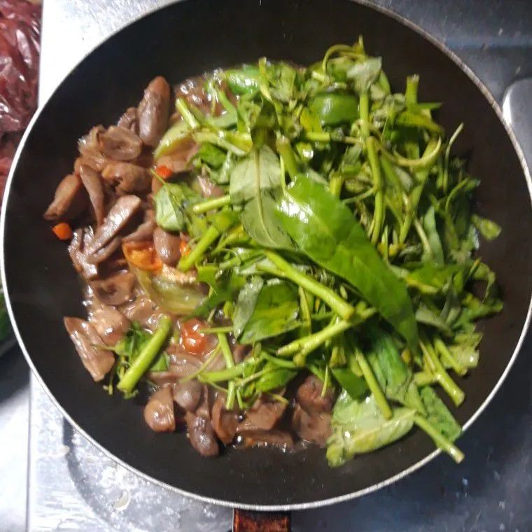 Step 4 Kangkung Tumis Jamur