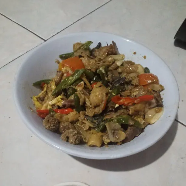 Step 6 Oseng Kikil Cabe Hijau