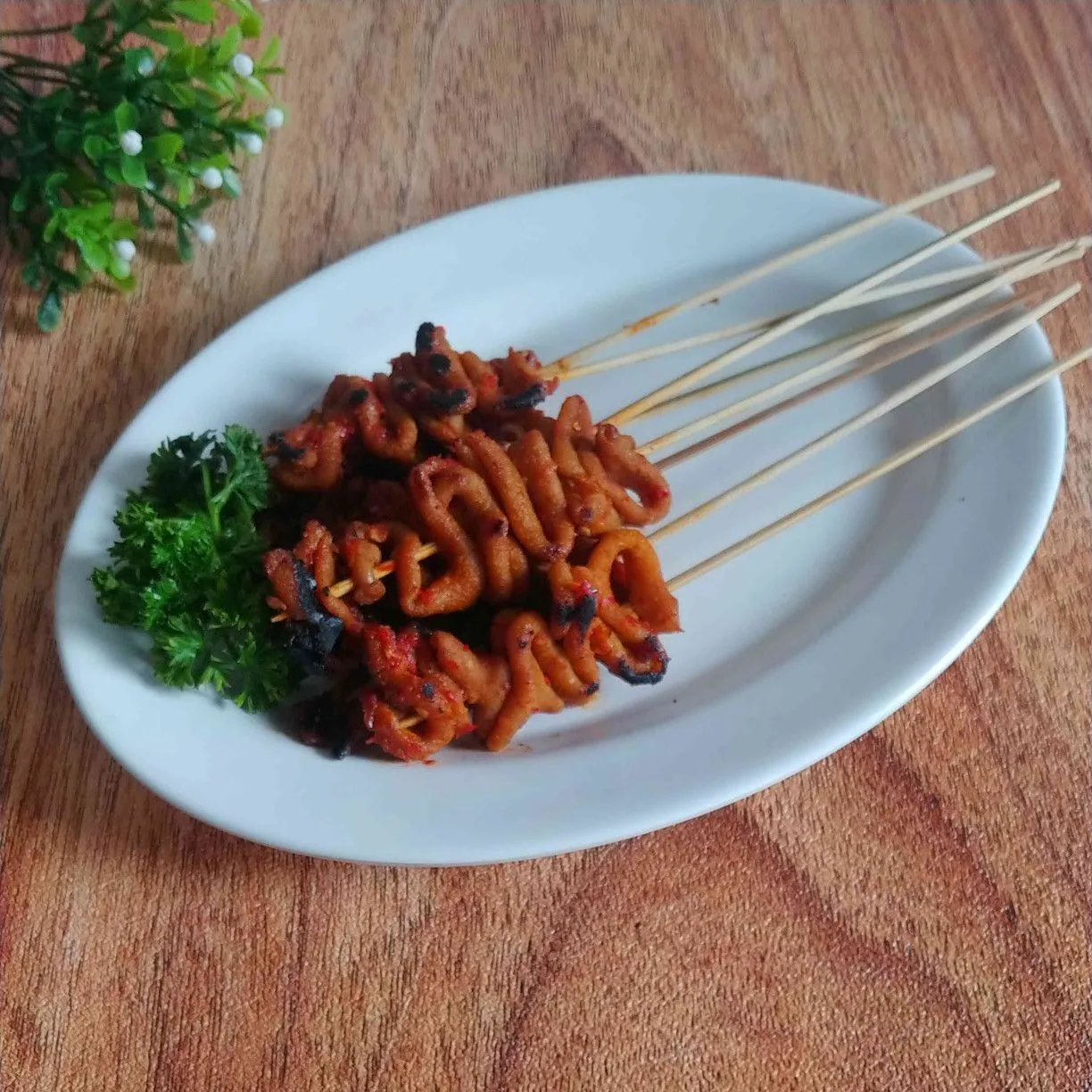 Sate usus bumbu merah