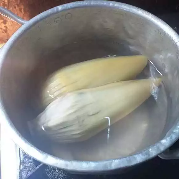 Step 1 Sayur Jantung Santan Pedas