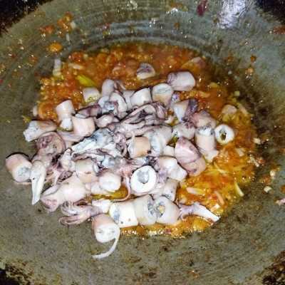 Step 9 Sambal cumi asin kecombrang