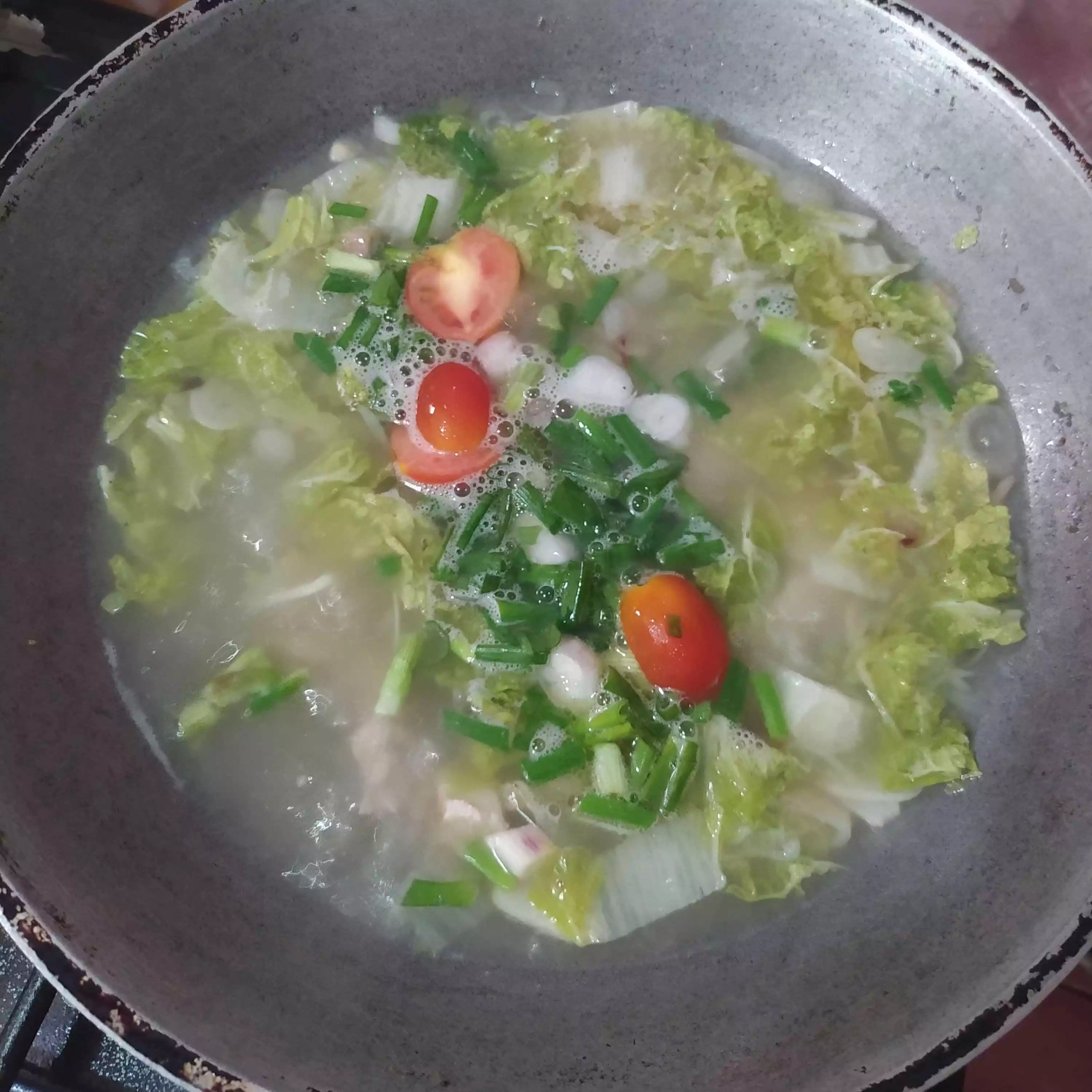Step 5 Sup Ayam Sawi Putih