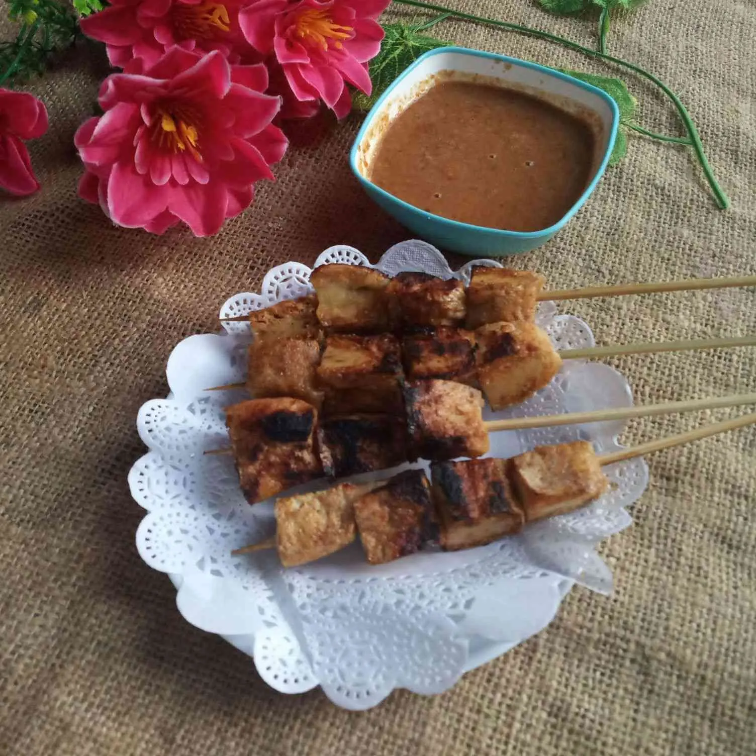 Sate Tahu Bumbu Kacang