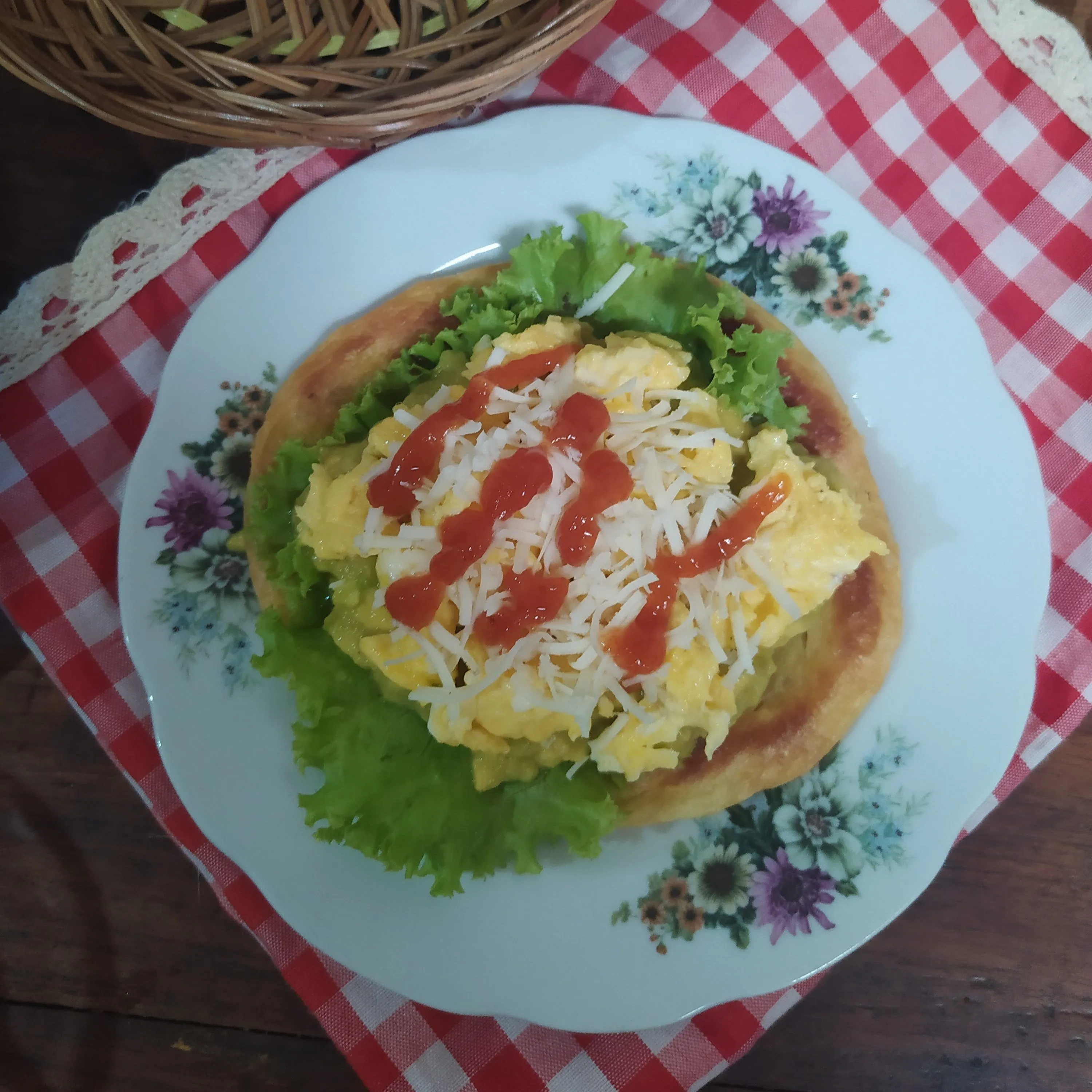 Step 6 Roti Maryam Alpukat Telur Keju