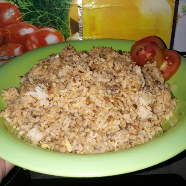 Nasgor sarden siap untuk dihidangkan