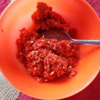 Step 6 Pare Tumis Terasi