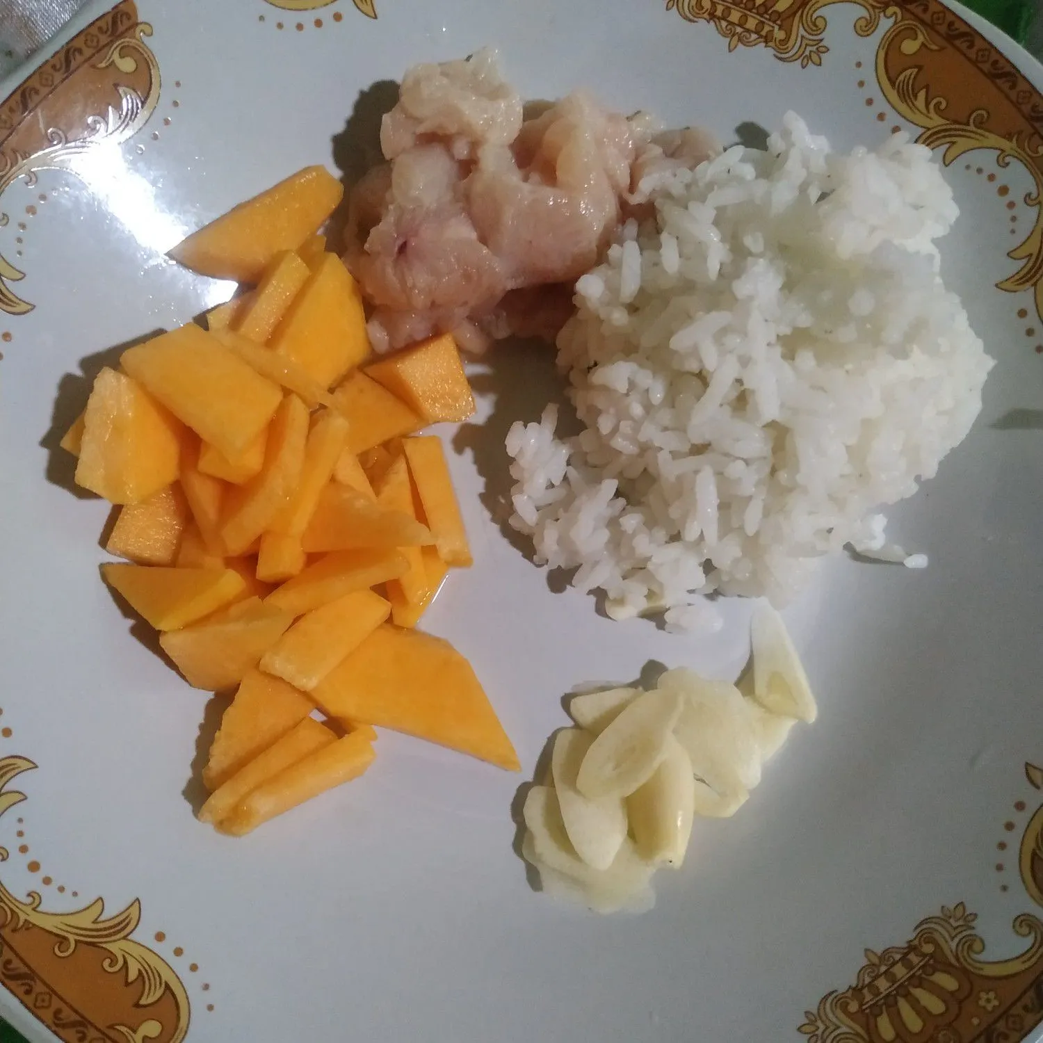 Step 1 Mpasi Ayam Labu Kuning