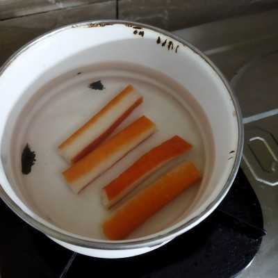 Step 1 Crab Stick Mentai Rice