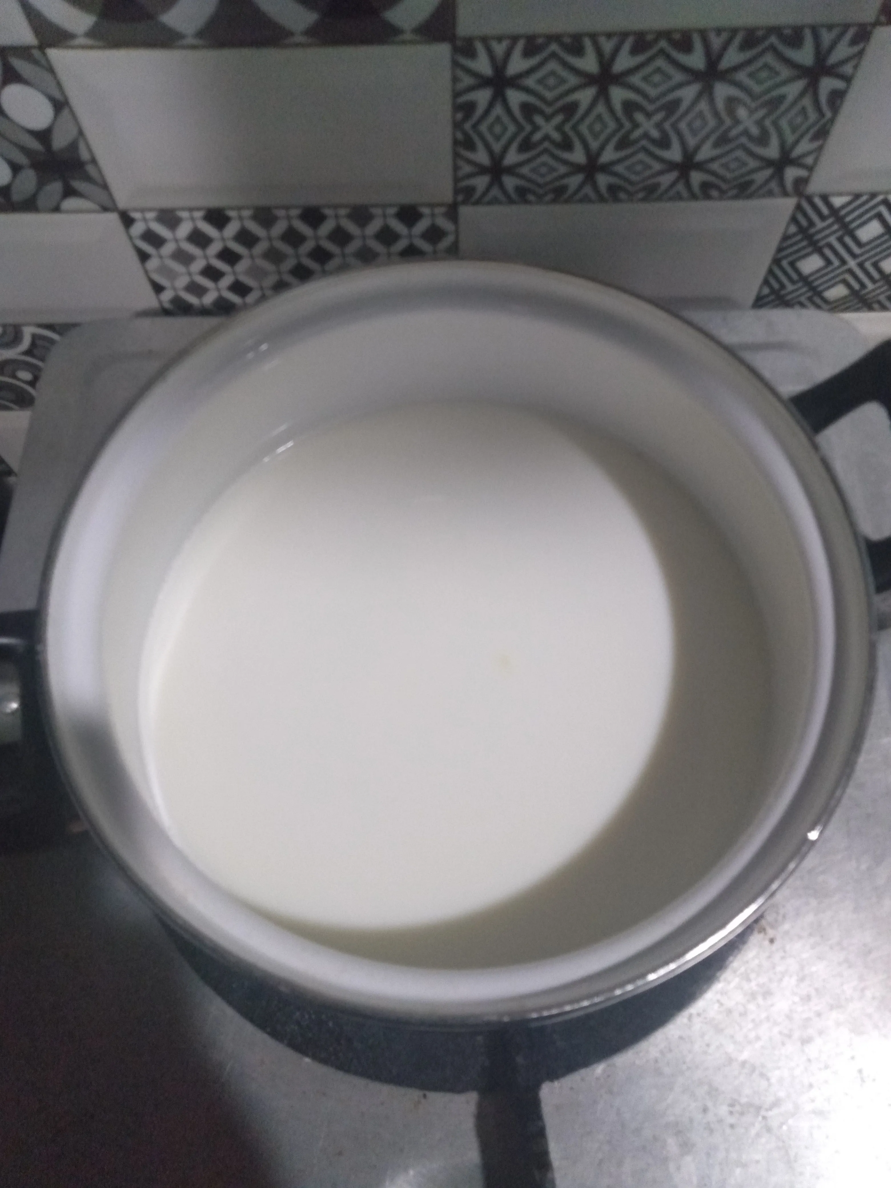 Step 1 puding susu buah