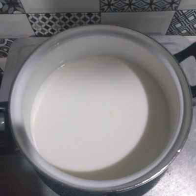 Step 1 puding susu buah