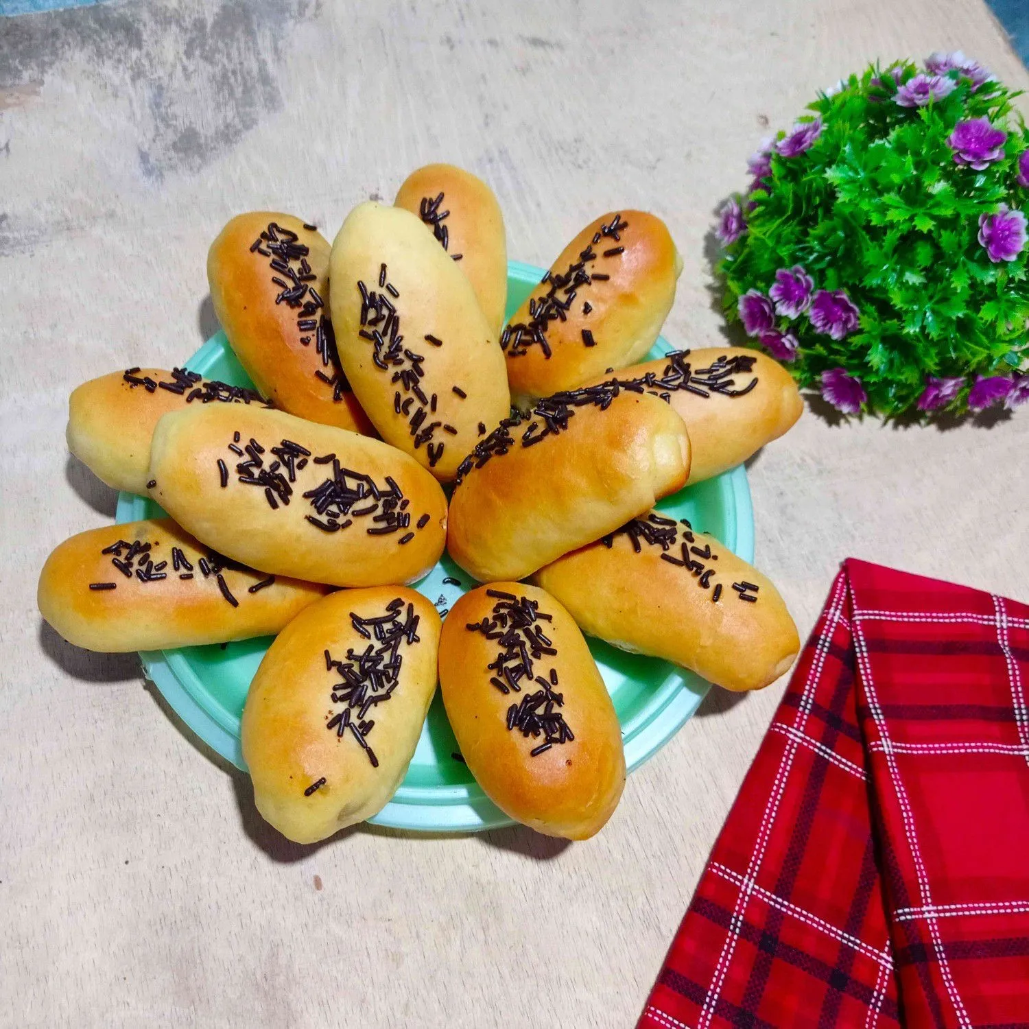 Roti Manis Pisang Coklat