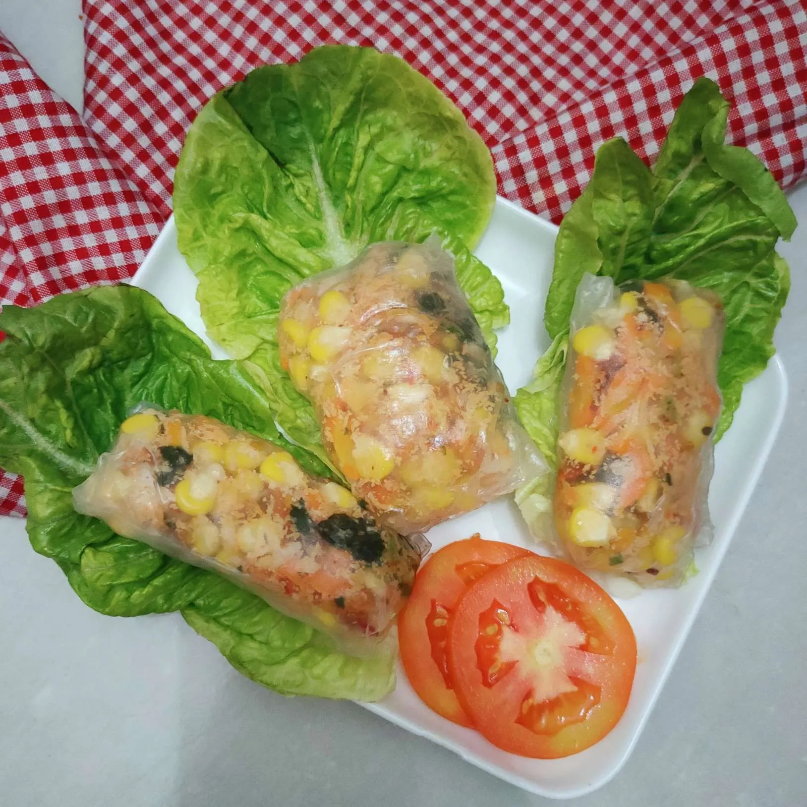 Step 6 Urab Sayur Spring Roll