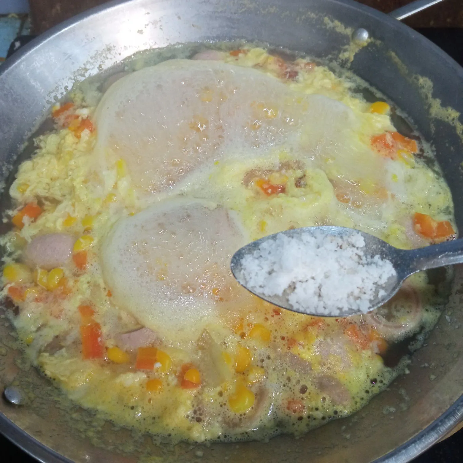 Step 4 Sup Jagung Sosis
