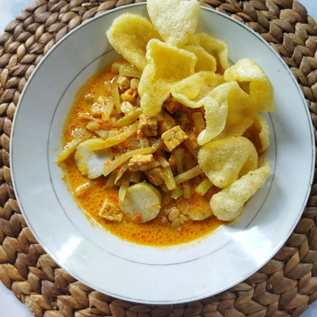 Step 10 Lontong Sayur Lodeh Labu Siam