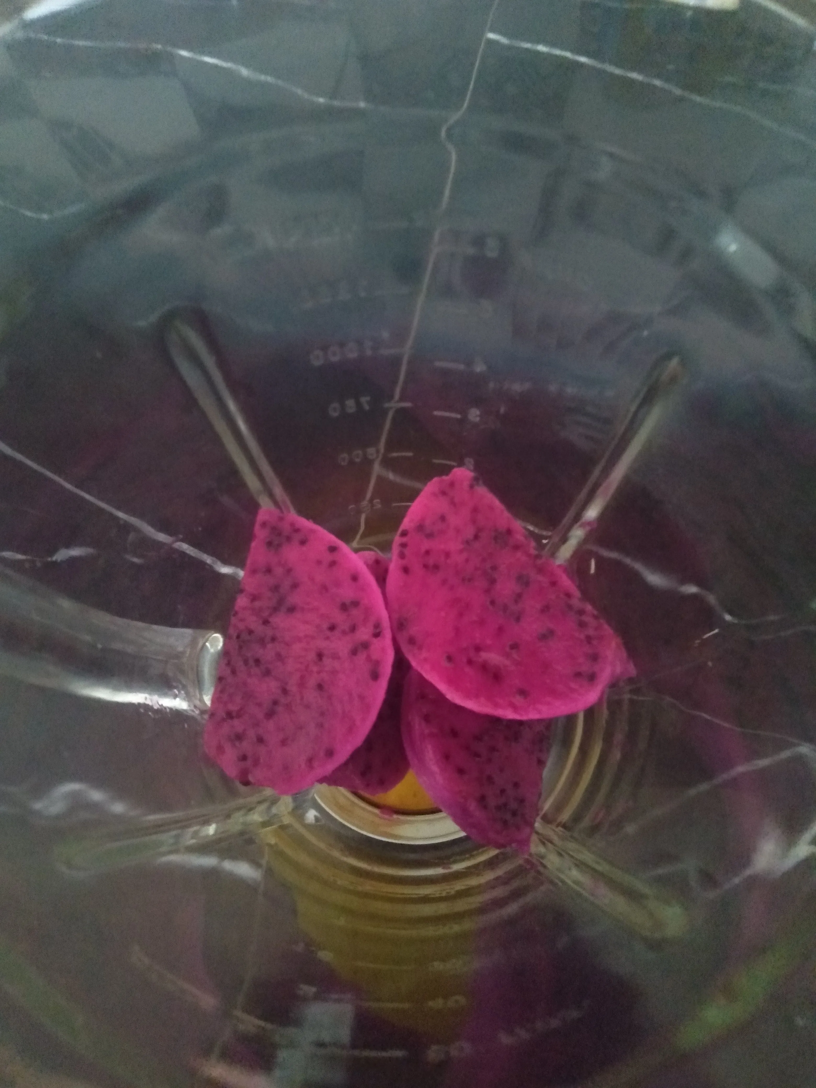 Step 1 dragon fruit milkshake